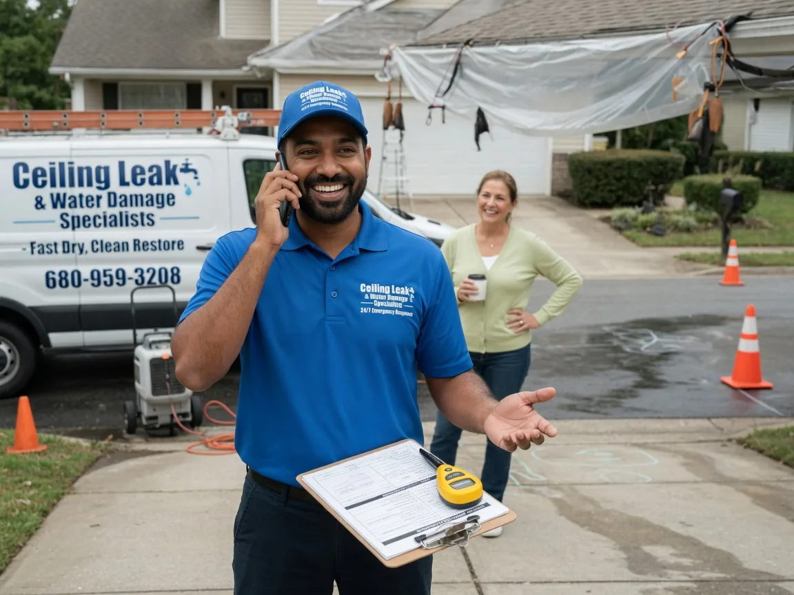 Ceiling Leak Cleanup Castana, IA FAQs